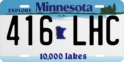 MN license plate 416LHC