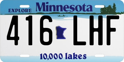MN license plate 416LHF