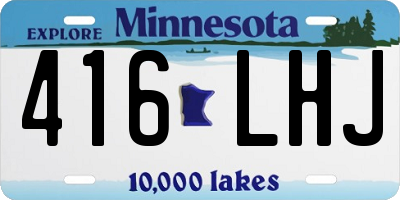 MN license plate 416LHJ