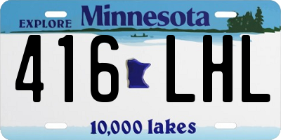 MN license plate 416LHL