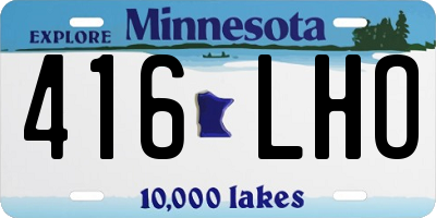 MN license plate 416LHO