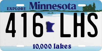 MN license plate 416LHS