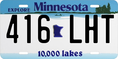 MN license plate 416LHT