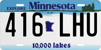 MN license plate 416LHU