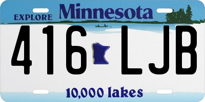 MN license plate 416LJB