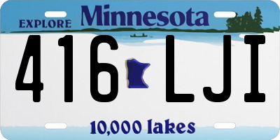 MN license plate 416LJI