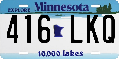 MN license plate 416LKQ