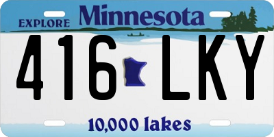 MN license plate 416LKY