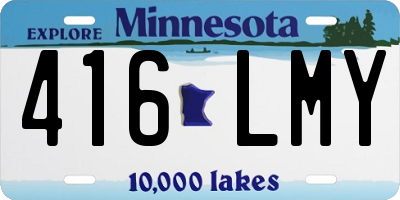 MN license plate 416LMY