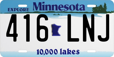MN license plate 416LNJ