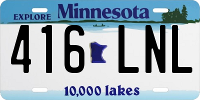 MN license plate 416LNL