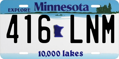 MN license plate 416LNM