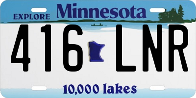 MN license plate 416LNR