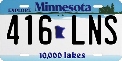 MN license plate 416LNS