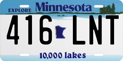 MN license plate 416LNT