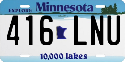 MN license plate 416LNU