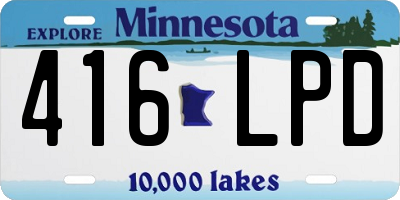 MN license plate 416LPD