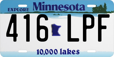 MN license plate 416LPF