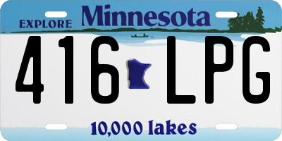 MN license plate 416LPG