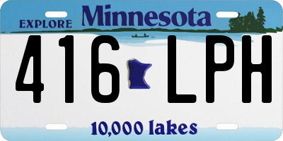 MN license plate 416LPH
