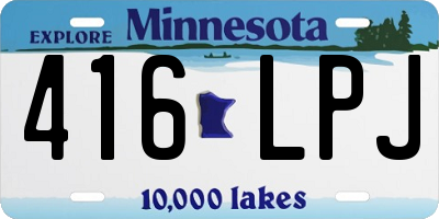 MN license plate 416LPJ
