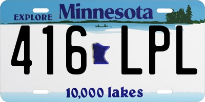MN license plate 416LPL