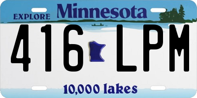 MN license plate 416LPM
