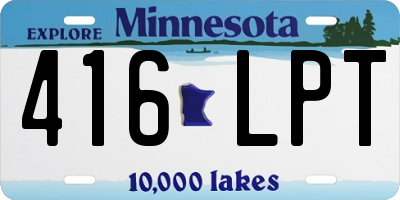 MN license plate 416LPT