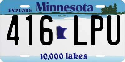MN license plate 416LPU