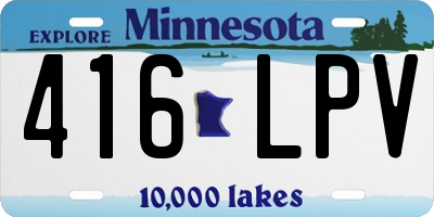 MN license plate 416LPV