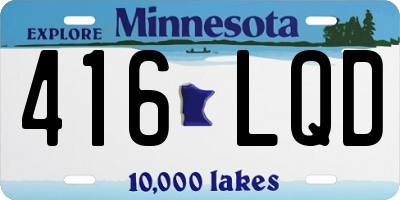 MN license plate 416LQD