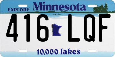 MN license plate 416LQF