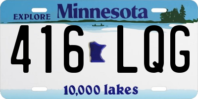 MN license plate 416LQG