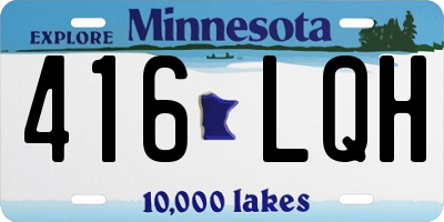 MN license plate 416LQH