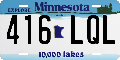MN license plate 416LQL
