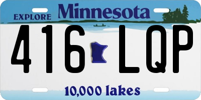 MN license plate 416LQP