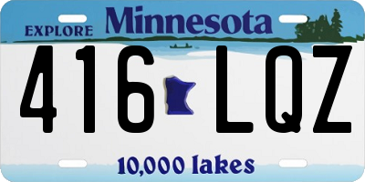 MN license plate 416LQZ