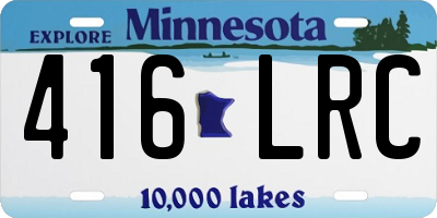 MN license plate 416LRC