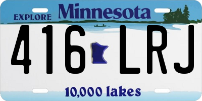MN license plate 416LRJ