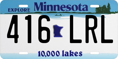 MN license plate 416LRL
