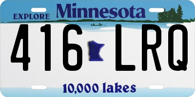 MN license plate 416LRQ