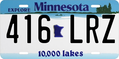 MN license plate 416LRZ