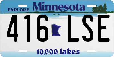 MN license plate 416LSE