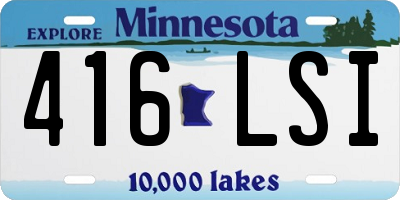 MN license plate 416LSI