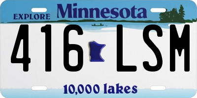 MN license plate 416LSM