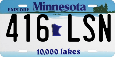 MN license plate 416LSN