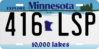 MN license plate 416LSP