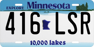 MN license plate 416LSR