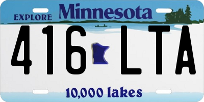 MN license plate 416LTA