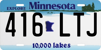 MN license plate 416LTJ